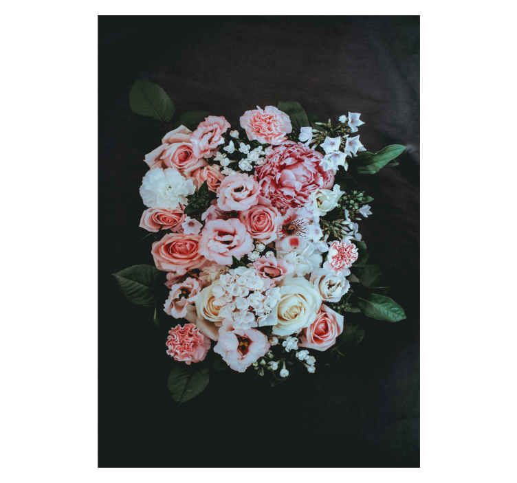 Persiana enrollable floral arreglo floral floreciente - TenVinilo