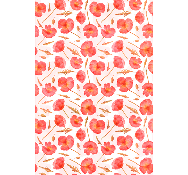 Persiana enrollable flores delicados patrones florales - TenVinilo