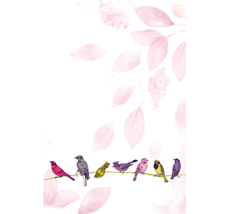 Persiana enrollable animales pájaros en la rama - TenVinilo