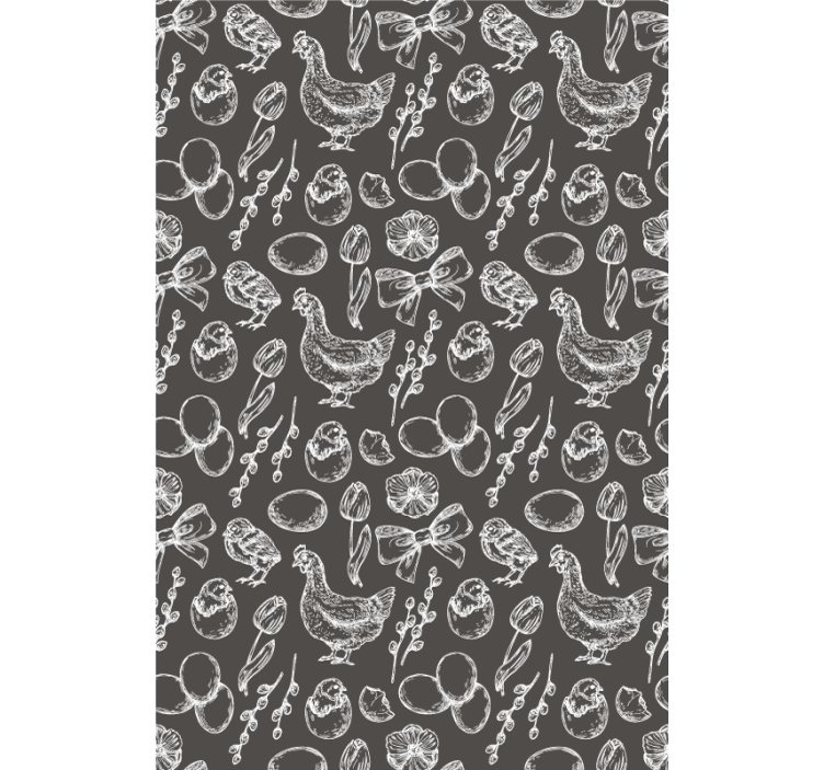 Persiana enrollable animales encantadores patrones de pollo - TenVinilo