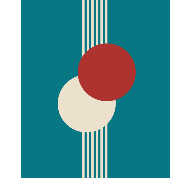 Persiana enrollable moderno composición geométrica circular - TenVinilo