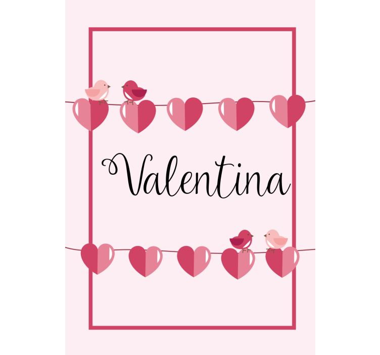 Persiana enrollable juvenil corazones de amor y nombre - TenVinilo