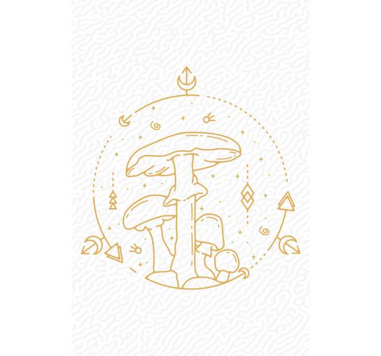 Persiana enrollable hongos y geometría - TenVinilo