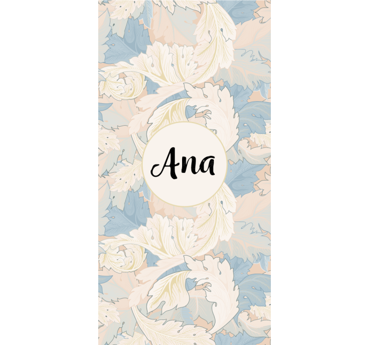 Persiana enrollable salón motivo botánico con nombre - TenVinilo