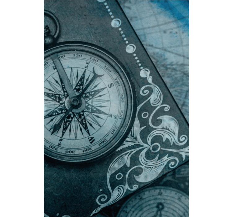 Persiana enrollable elementos de diseño de brújula - TenVinilo