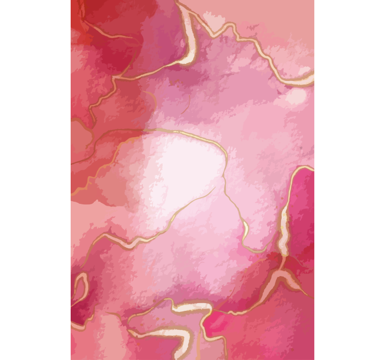 Estor moderno Efecto mármol rosa y dorado - TenVinilo