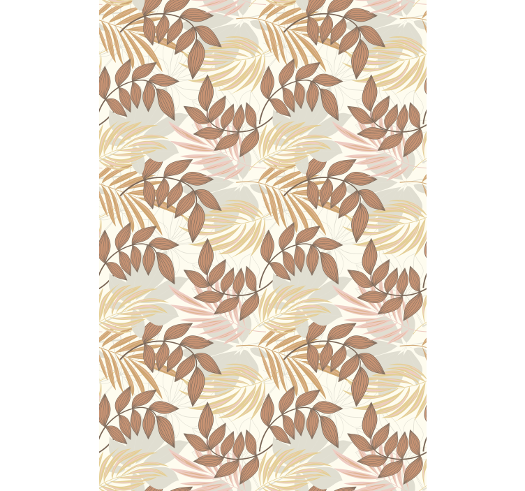 Persiana enrollable flores delicado patrón de hojas - TenVinilo