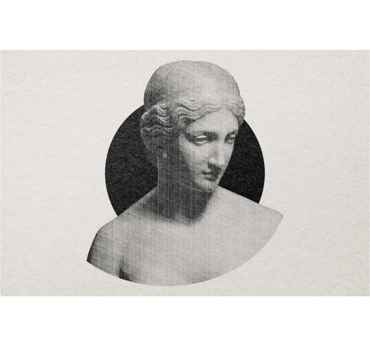 Persiana enrollable dibujos busto de escultura tradicional - TenVinilo