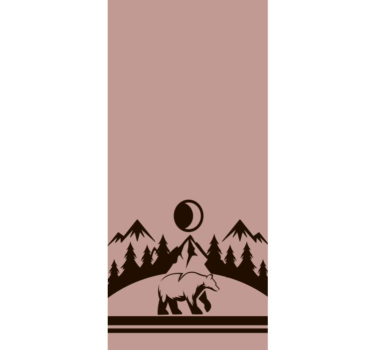 Persiana enrollable animales oso y montañas - TenVinilo