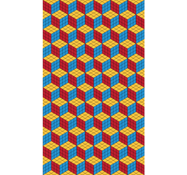 Persiana enrollable geek patrón de cubo colorido - TenVinilo