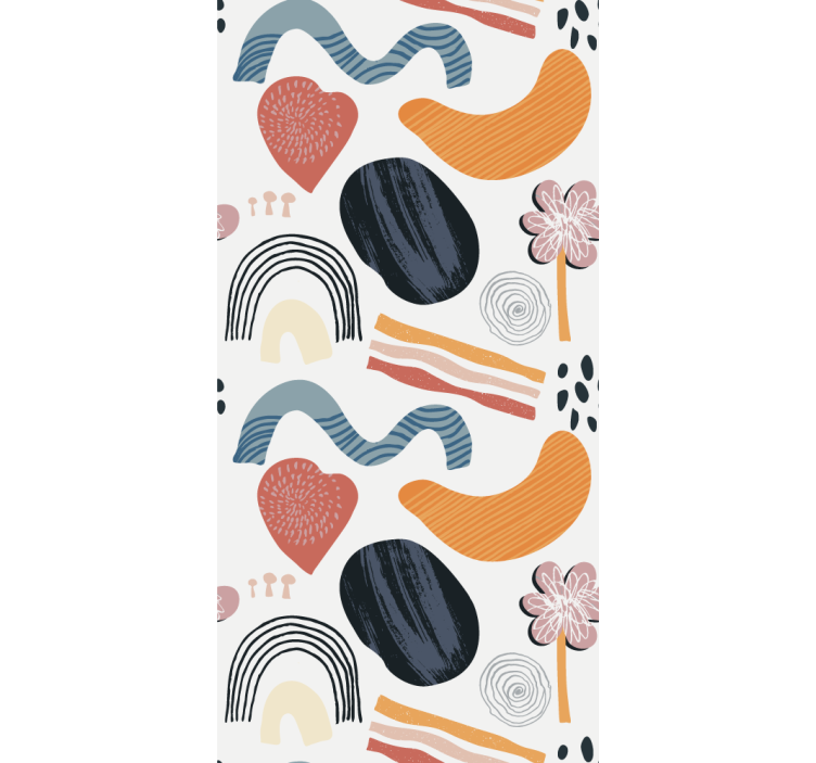 Persiana enrollable dibujos formas abstractas pastel - TenVinilo