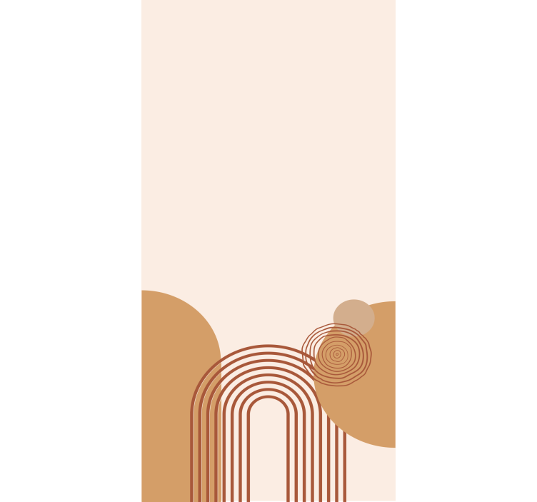 Persiana enrollable moderno diseño línea curva beige - TenVinilo