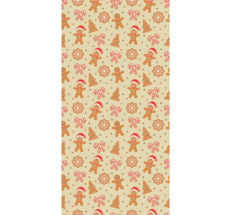 Persiana enrollable original alegría navideña de jengibre - TenVinilo