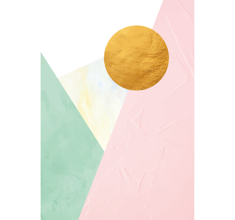 Persiana enrollable moderno diseño de círculo dorado - TenVinilo