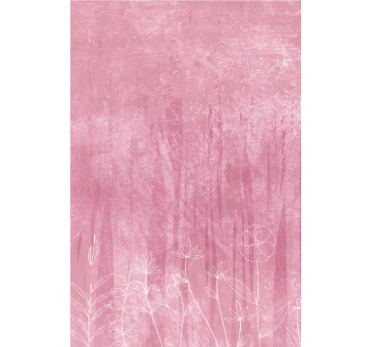 Persiana enrollable flores diseño de silueta floral - TenVinilo