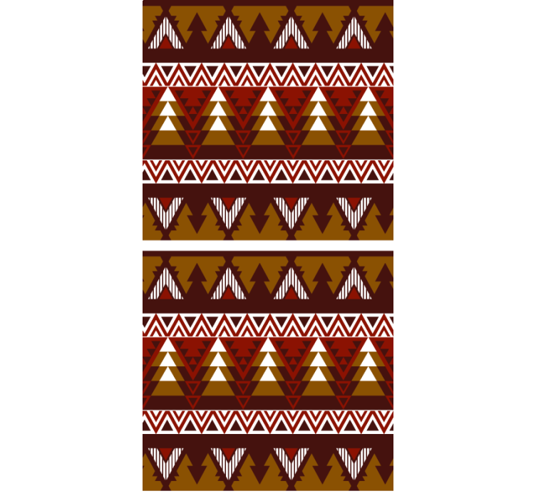 Persiana enrollable nórdico patrón geométrico de bosque - TenVinilo