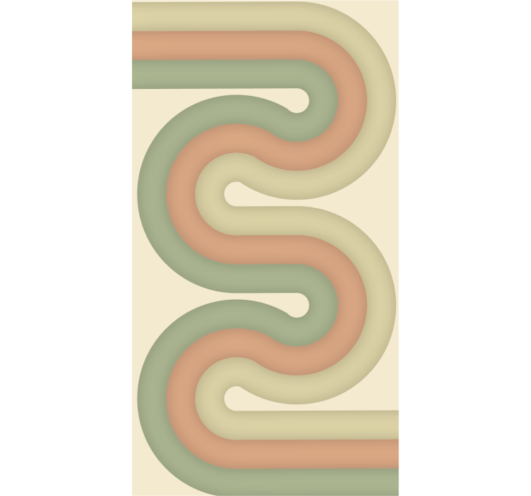 Persiana enrollable salón patrón de línea curva - TenVinilo