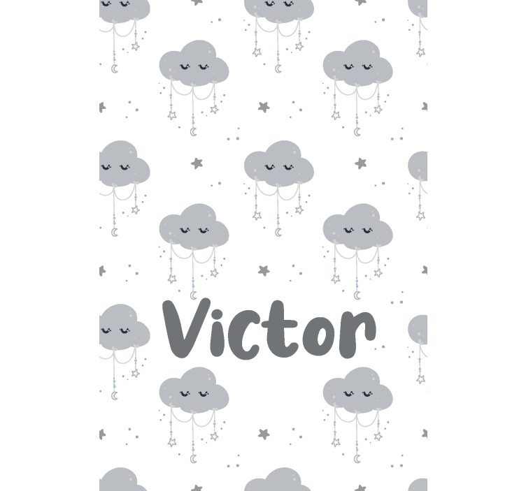 Persiana enrollable nubes patrón gris personalizado - TenVinilo