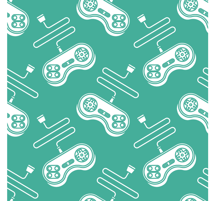 Persiana enrollable geek patrón de controles retro blanco - TenVinilo