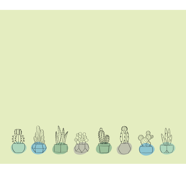 Persiana enrollable cactus bígaro verde - TenVinilo