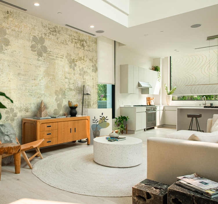 Persiana enrollable salón patrones de ondas sutiles - TenVinilo