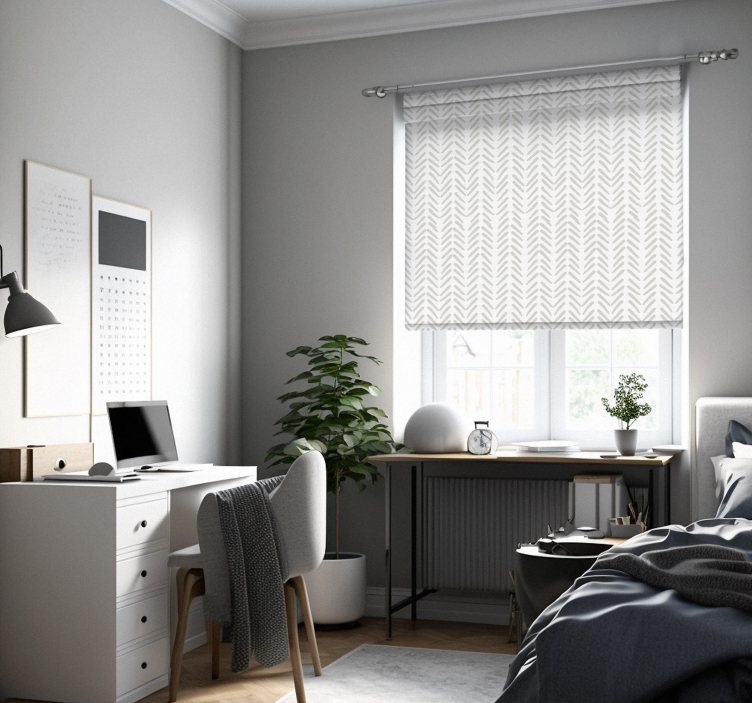 Estor enrollable nórdico líneas zigzag abstractas - TenVinilo