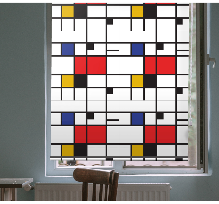Estor dibujos Arte geométrico mondrian - TenVinilo