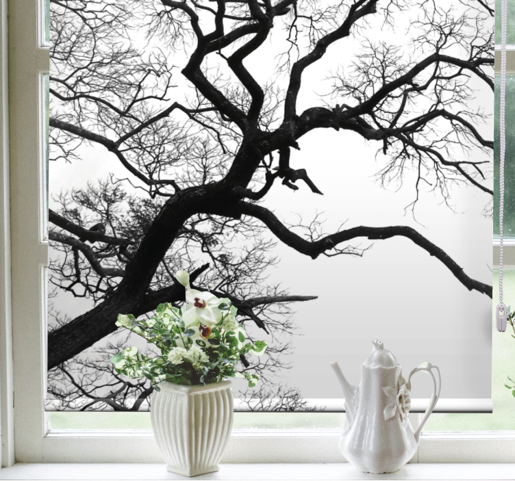 Estor dibujos Ruptura de una sola rama de madera - TenVinilo