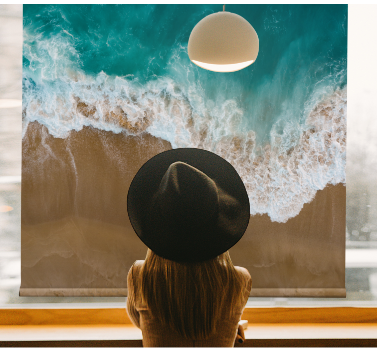 Estor habitación matrimonio mar y arena - TenVinilo