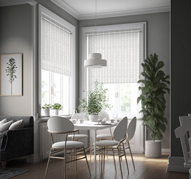 Estor enrollable nórdico líneas zigzag abstractas - TenVinilo