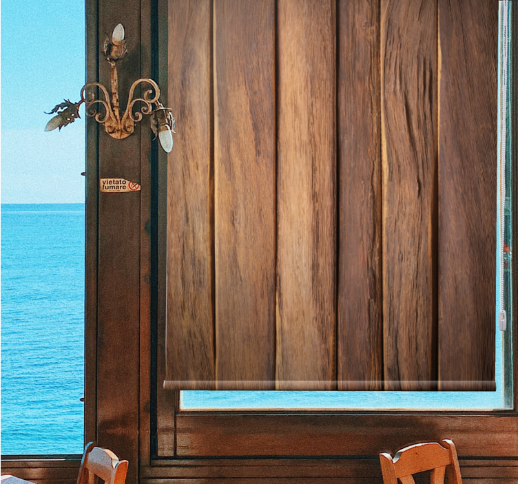 Estor textura Pared y suelo de madera con superficie envejecida - TenVinilo