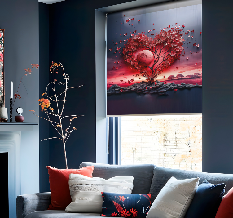 Estor de amor árbol del corazón - TenVinilo