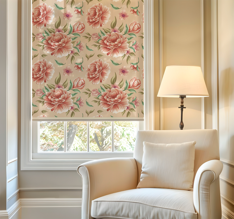 Estor de amor ramo de flores clasico - TenVinilo