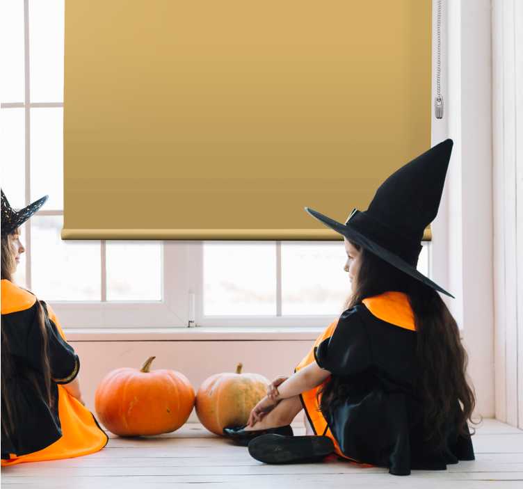 Persiana enrollable black out color beige dorado - TenVinilo