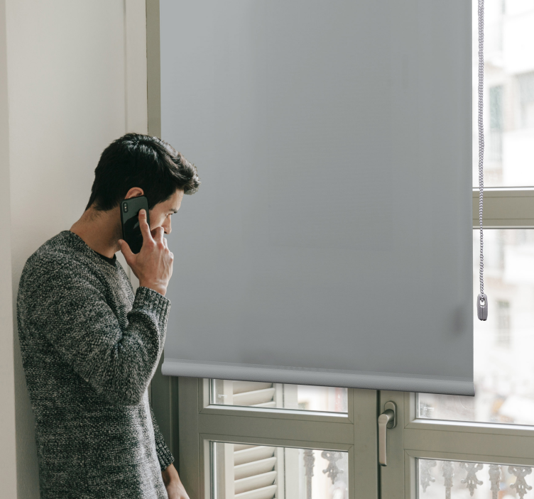 Persiana enrollable black out rodillo gris elegante - TenVinilo