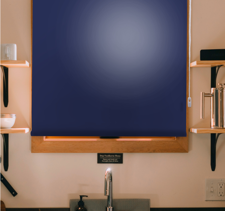 Persiana enrollable black out tono azul marino intenso - TenVinilo