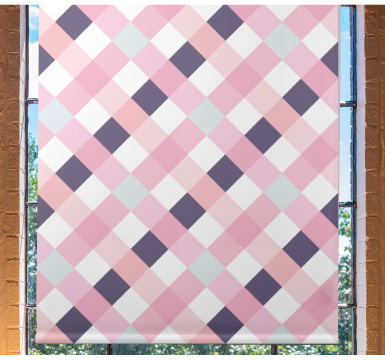 Persiana enrollable moderno armonía de patrones de diamantes - TenVinilo