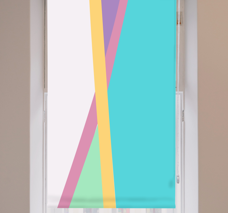 Persiana enrollable moderno patrones geométricos coloridos - TenVinilo