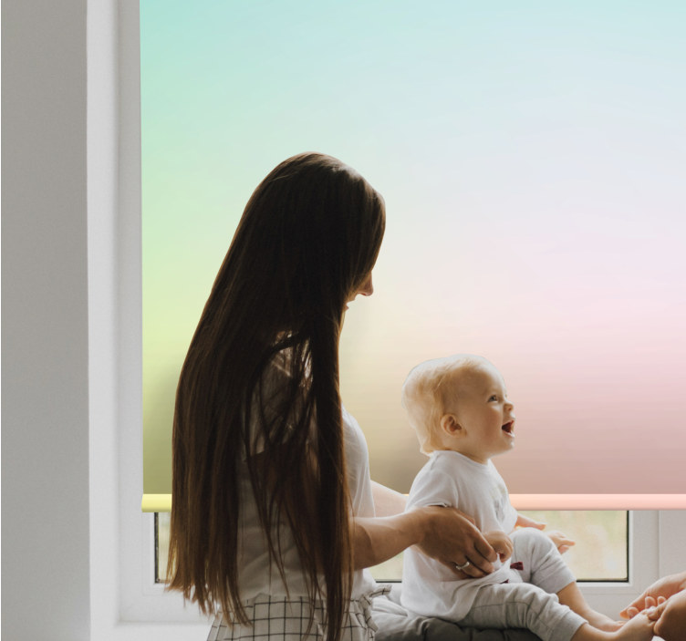 Persiana enrollable dibujos gradiente suave calma - TenVinilo