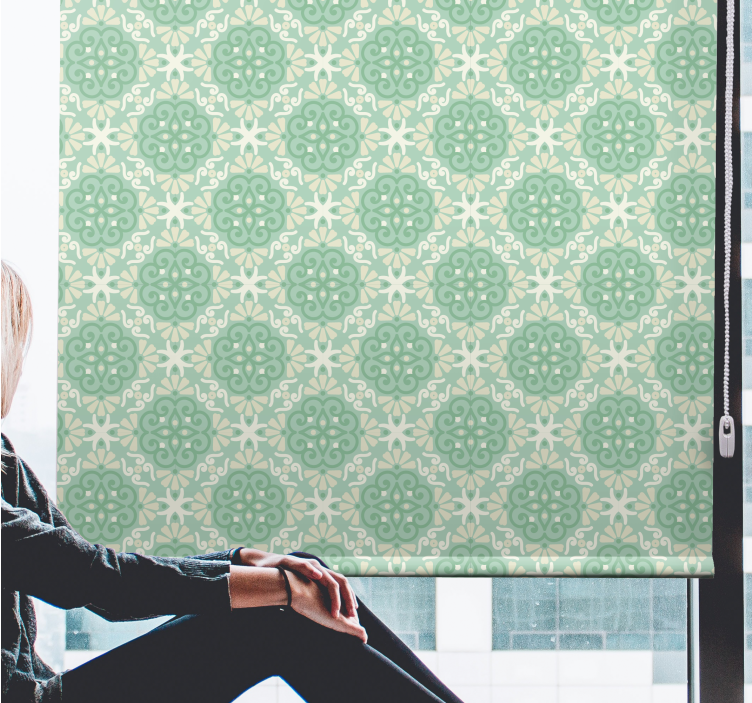 Persiana enrollable flores elaborados motivos botánicos - TenVinilo