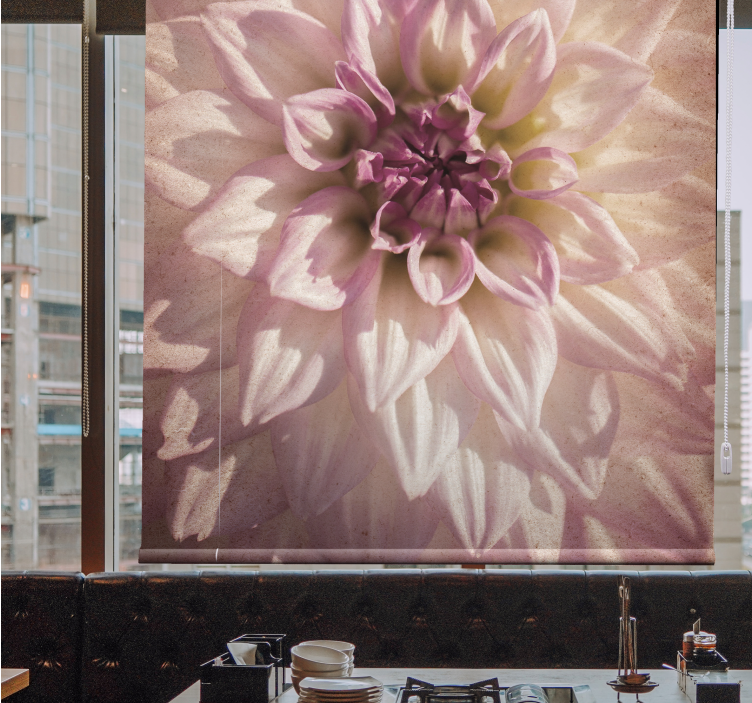 Persiana enrollable flores delicada floración - TenVinilo