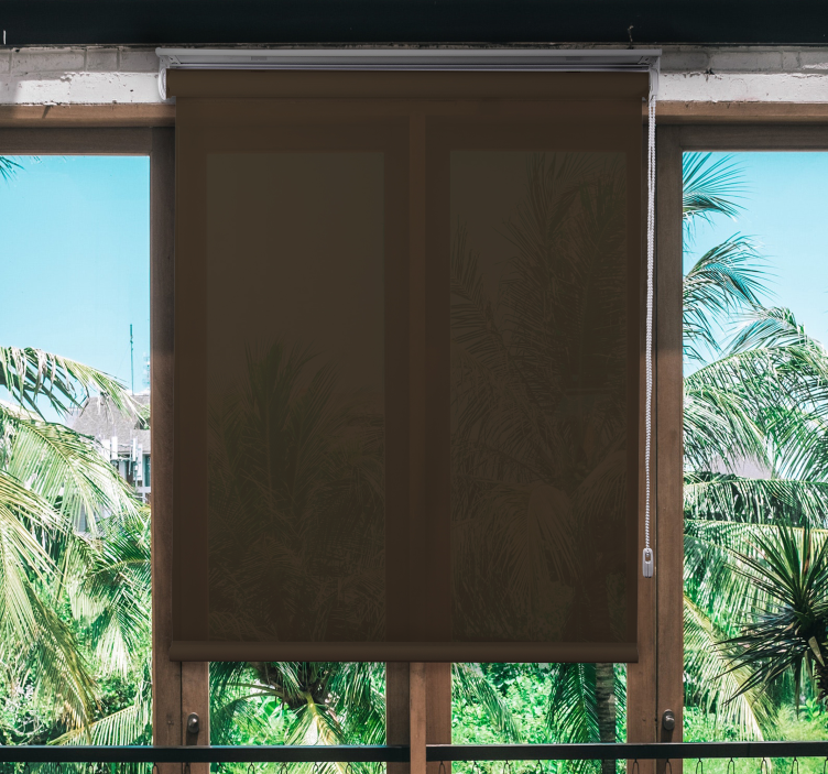 Persiana enrollable marrón simplicidad opaca - TenVinilo
