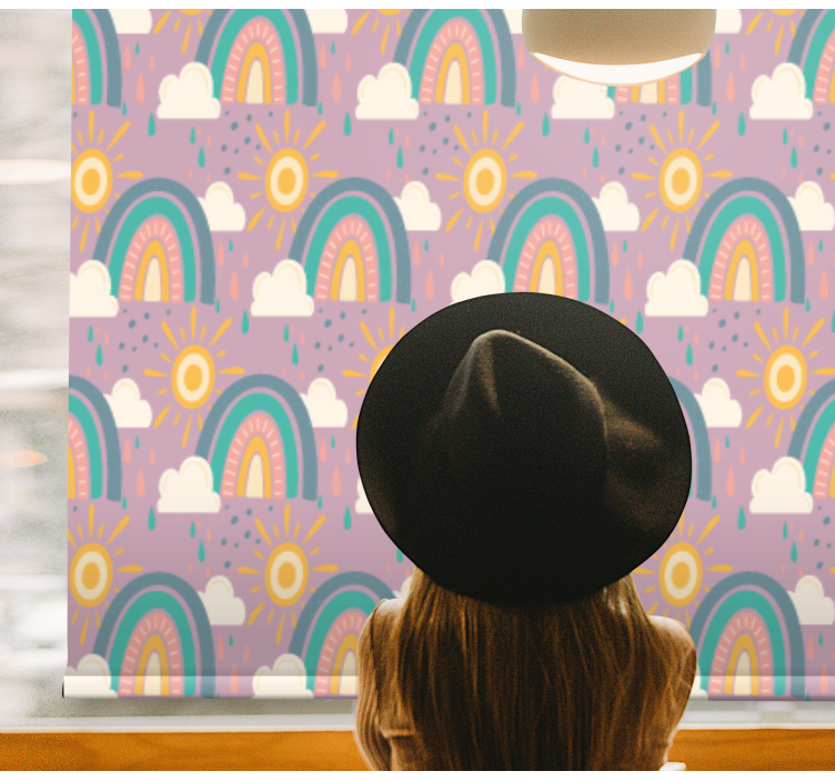 Persiana enrollable infantil arcoiris y soles - TenVinilo