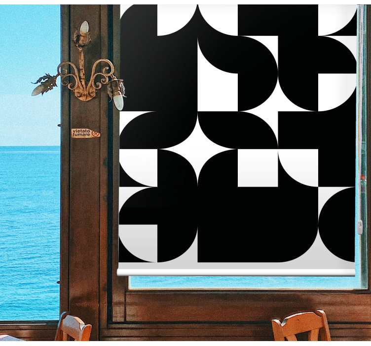 Persiana enrollable moderno arreglos geométricos energéticos - TenVinilo