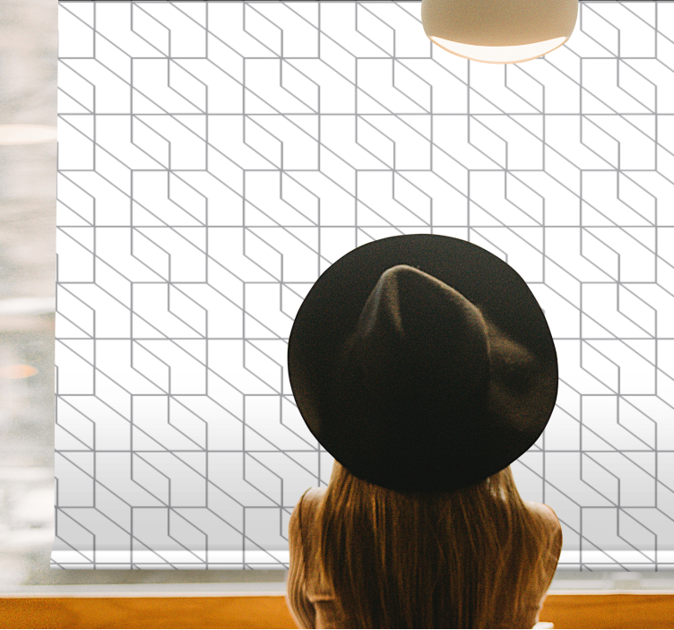 Persiana enrollable moderno arte geométrico elegante - TenVinilo