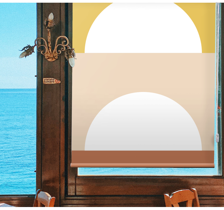 Persiana enrollable moderno círculos del sol naciente - TenVinilo