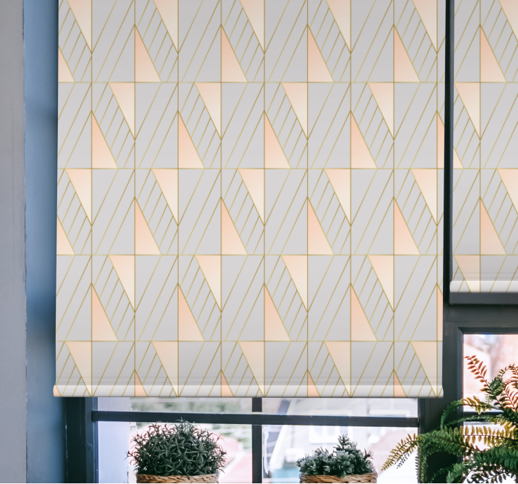 Persiana enrollable moderno líneas con patrones geométricos - TenVinilo