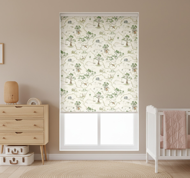 Persiana enrollable nórdico bosque abstracto artístico - TenVinilo
