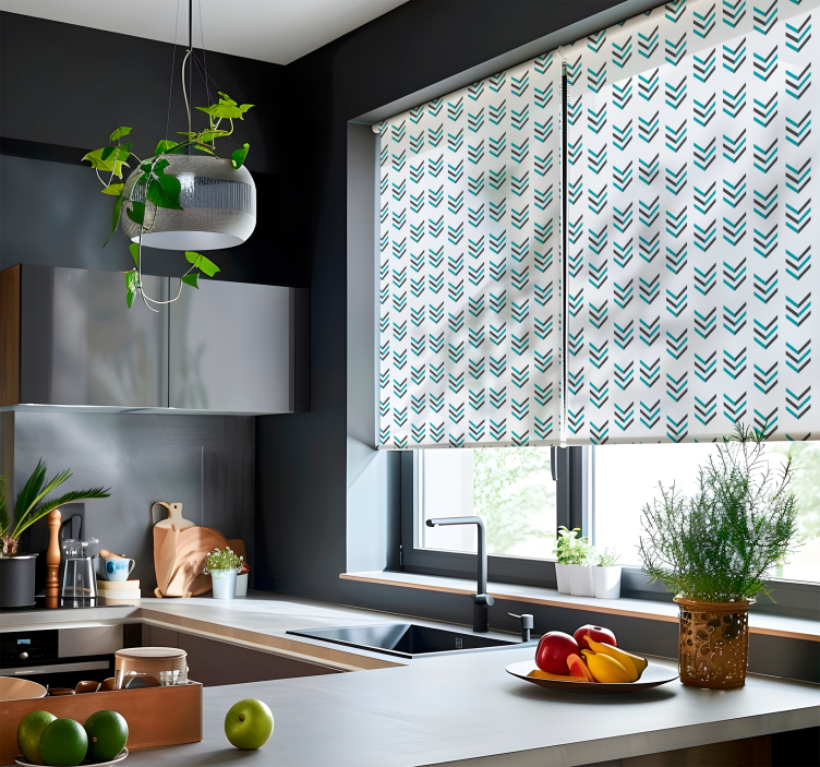 Persiana enrollable nórdico flechas azules - TenVinilo