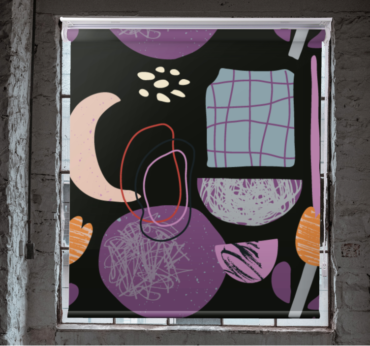 Persiana enrollable moderno patrón de forma abstracta - TenVinilo